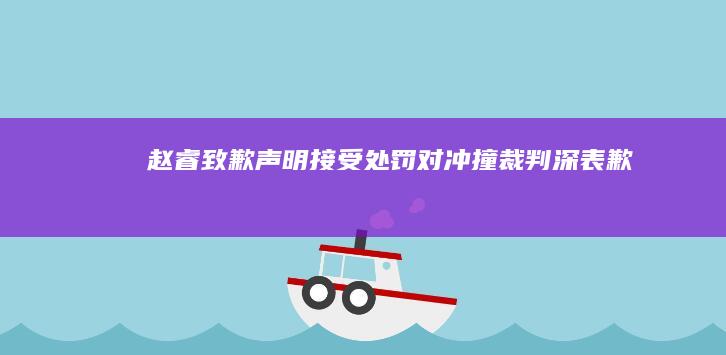 赵睿致歉声明 接受处罚 对冲撞裁判深表歉意