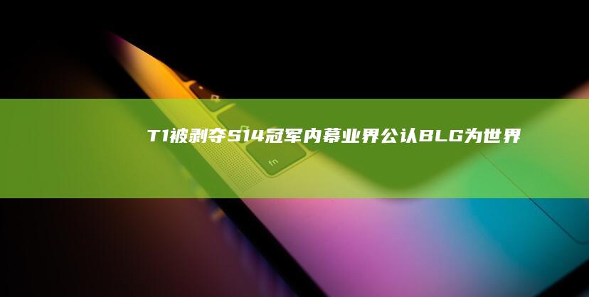 T1被剥夺S14冠军内幕 业界公认BLG为世界冠军 知名教练放话