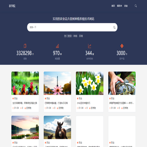 实用的农业花卉果树种植养殖技术网站